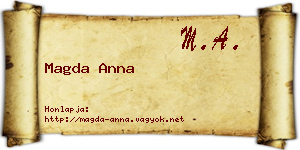 Magda Anna névjegykártya