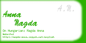 anna magda business card